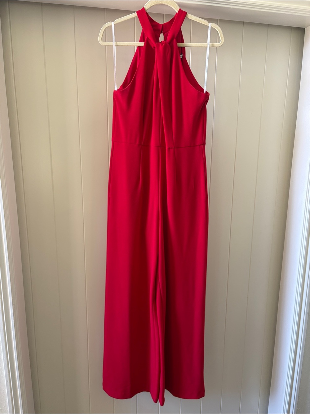 Julia Jordan Brand Red Halter Wide-Leg Jumpsuit Size 8